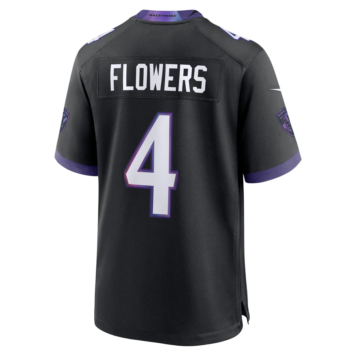 Baltimore Ravens Zay Flowers Nike Black Alternate Game Jersey