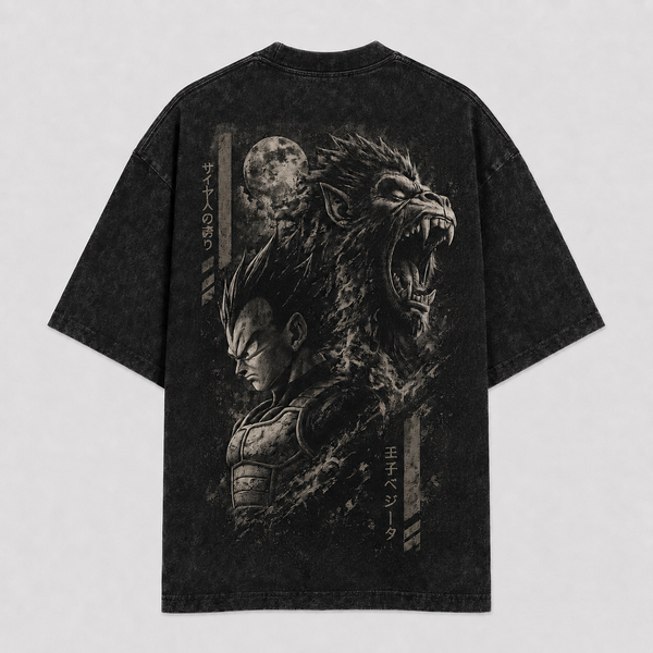 Saiyan Pride - Vegeta and the Great Ape Beneath a Full Moon - mockup