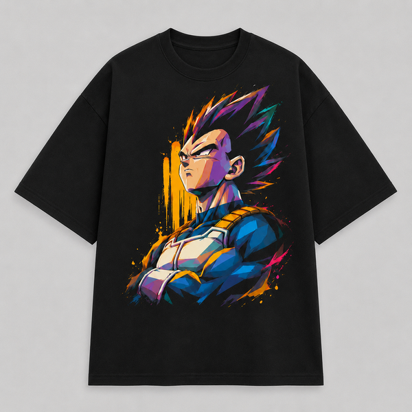 Saiyan Pride - Vegeta in Colour, Contrast and Quiet Defiance - mockup