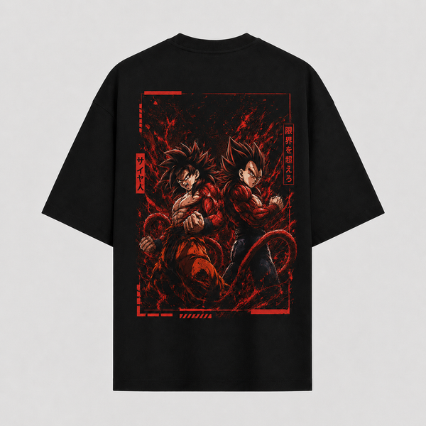 Beyond the Limit - Goku and Vegeta Battle-Ready Graphic Tee - mockup