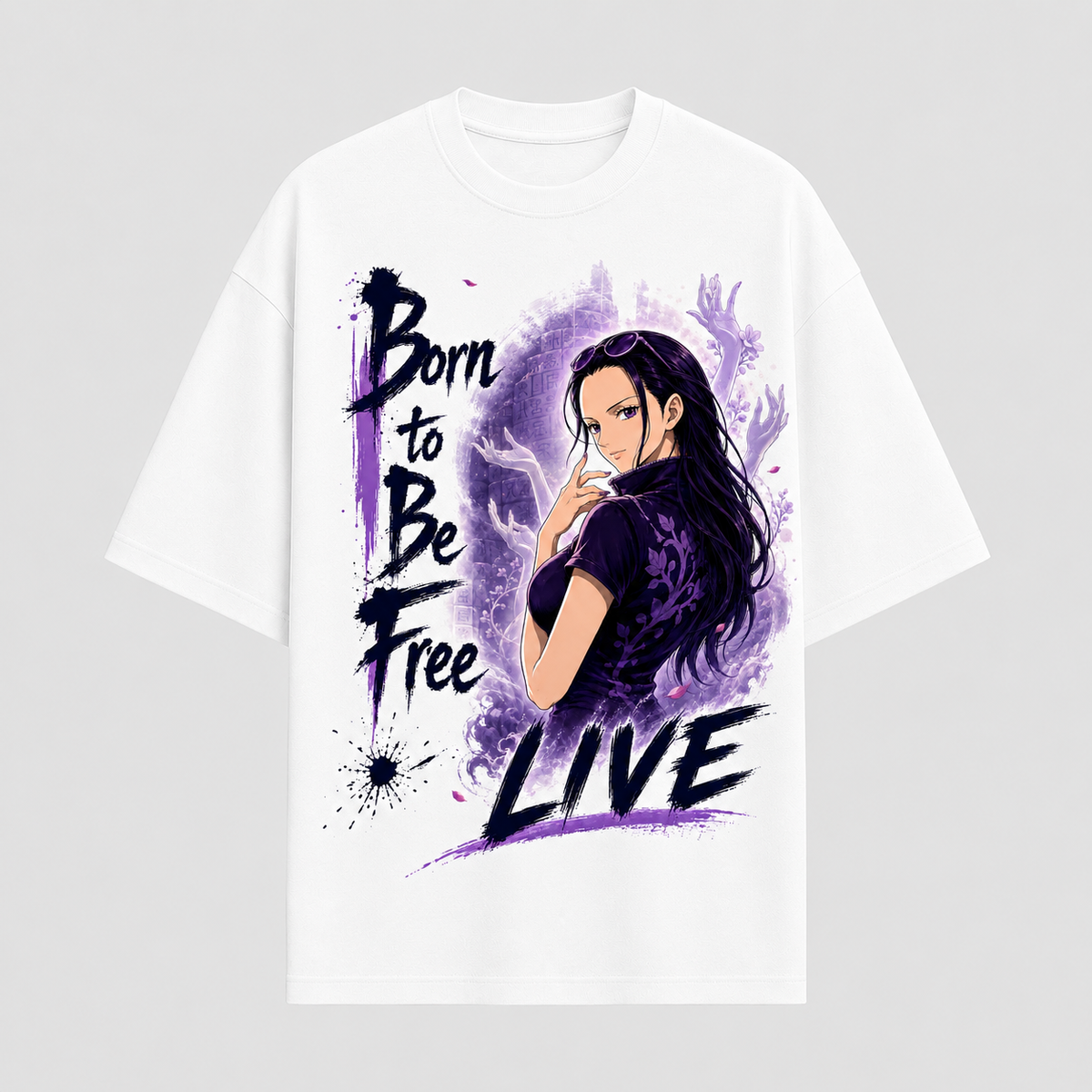 Born to Be Free - Nico Robin in Violet and Ink - mockup