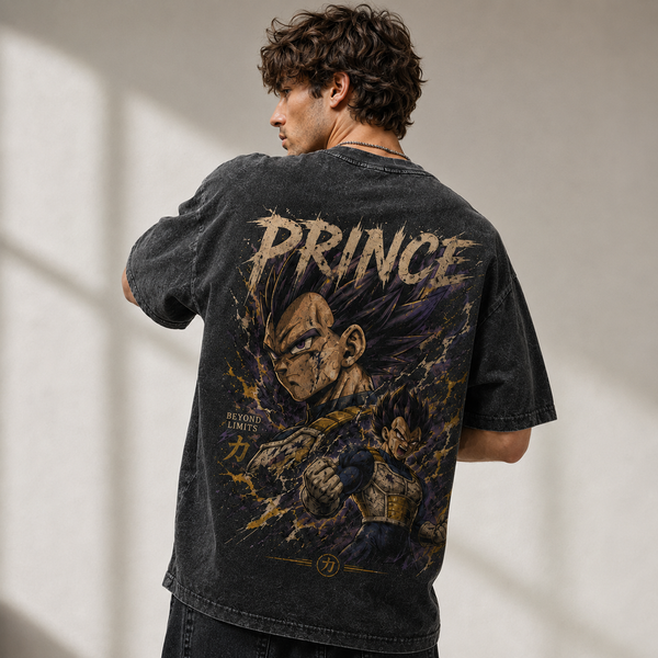 Prince Beyond Limits - Vegeta Battle-Ready Graphic Streetwear Tee - lifestyle