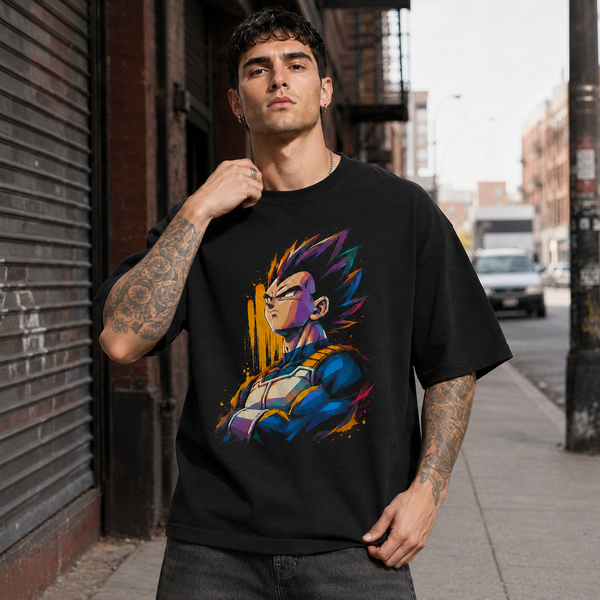 Saiyan Pride - Vegeta in Colour, Contrast and Quiet Defiance - lifestyle