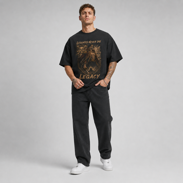 Legends Never Die - Sepia Legacy Graphic Streetwear Tee - lifestyle