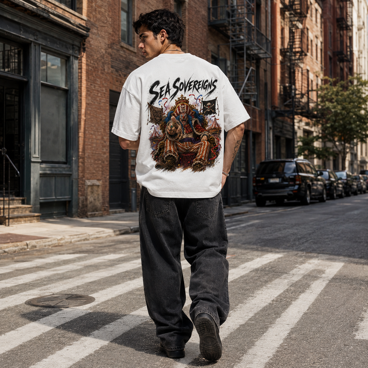 Sea Sovereigns - Buggy Enthroned Graphic Streetwear Tee - lifestyle