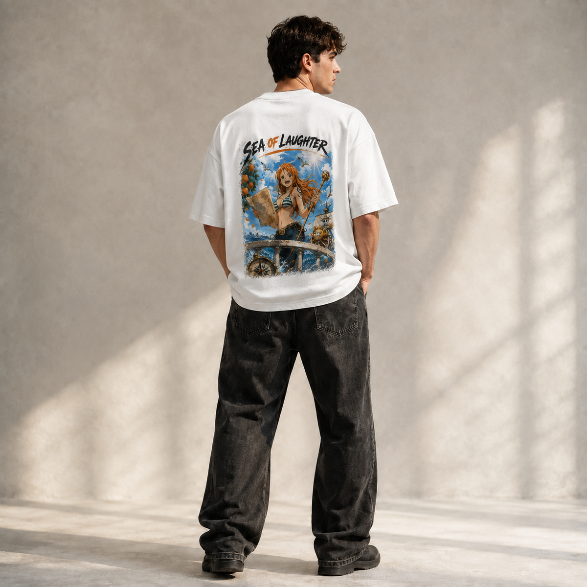 Sea of Laughter - Nami Navigator Graphic Streetwear Tee - lifestyle