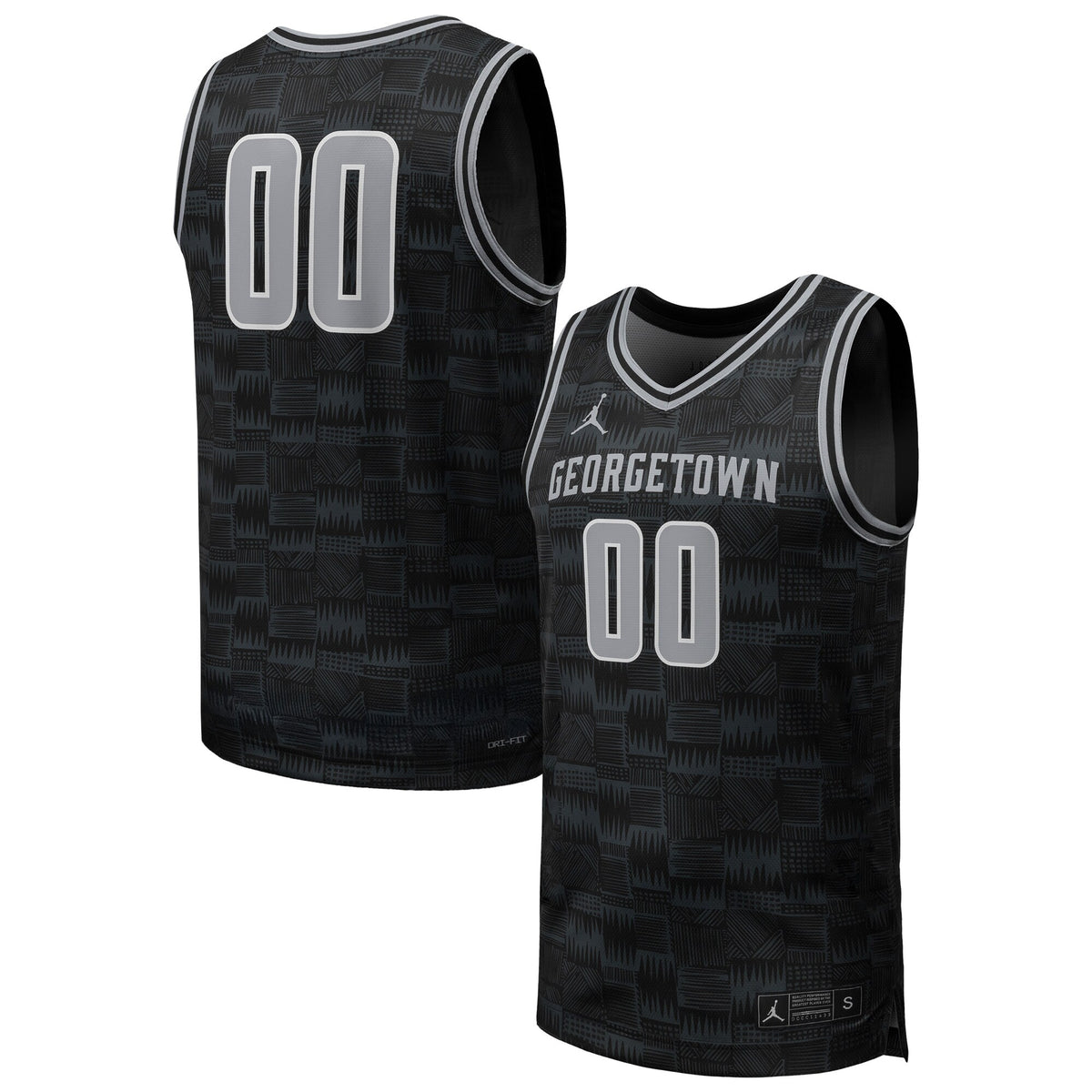 Jordan Brand #00 Black Georgetown Hoyas Replica Basketball Jersey