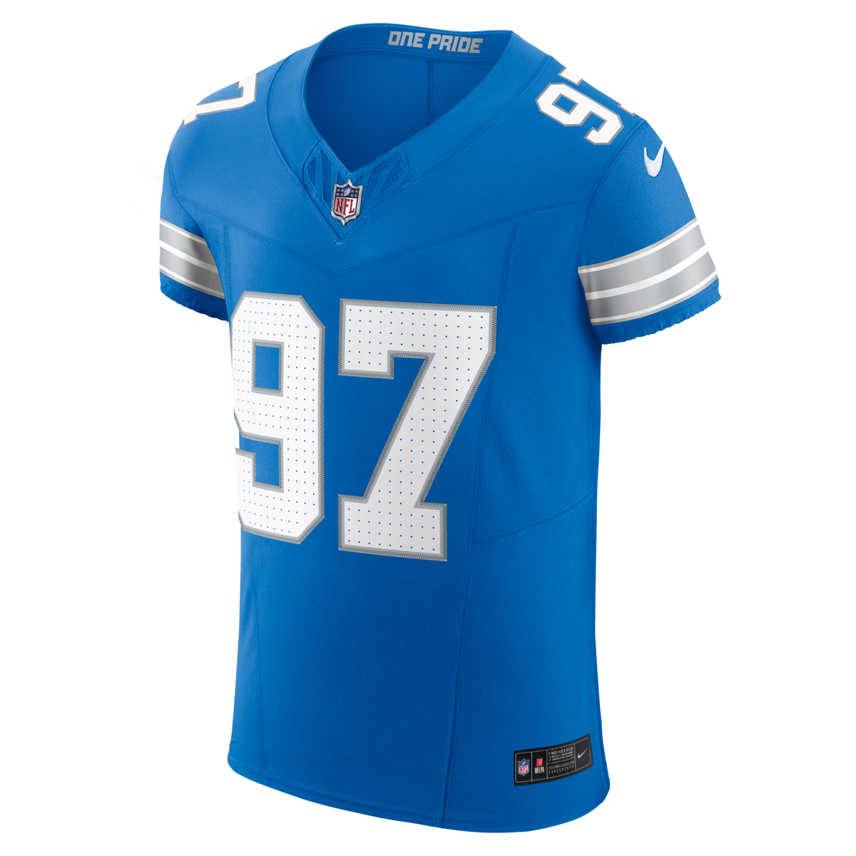 Detroit Lions Aidan Hutchinson Nike Blue Team Vapor F.U.S.E. Elite Jersey