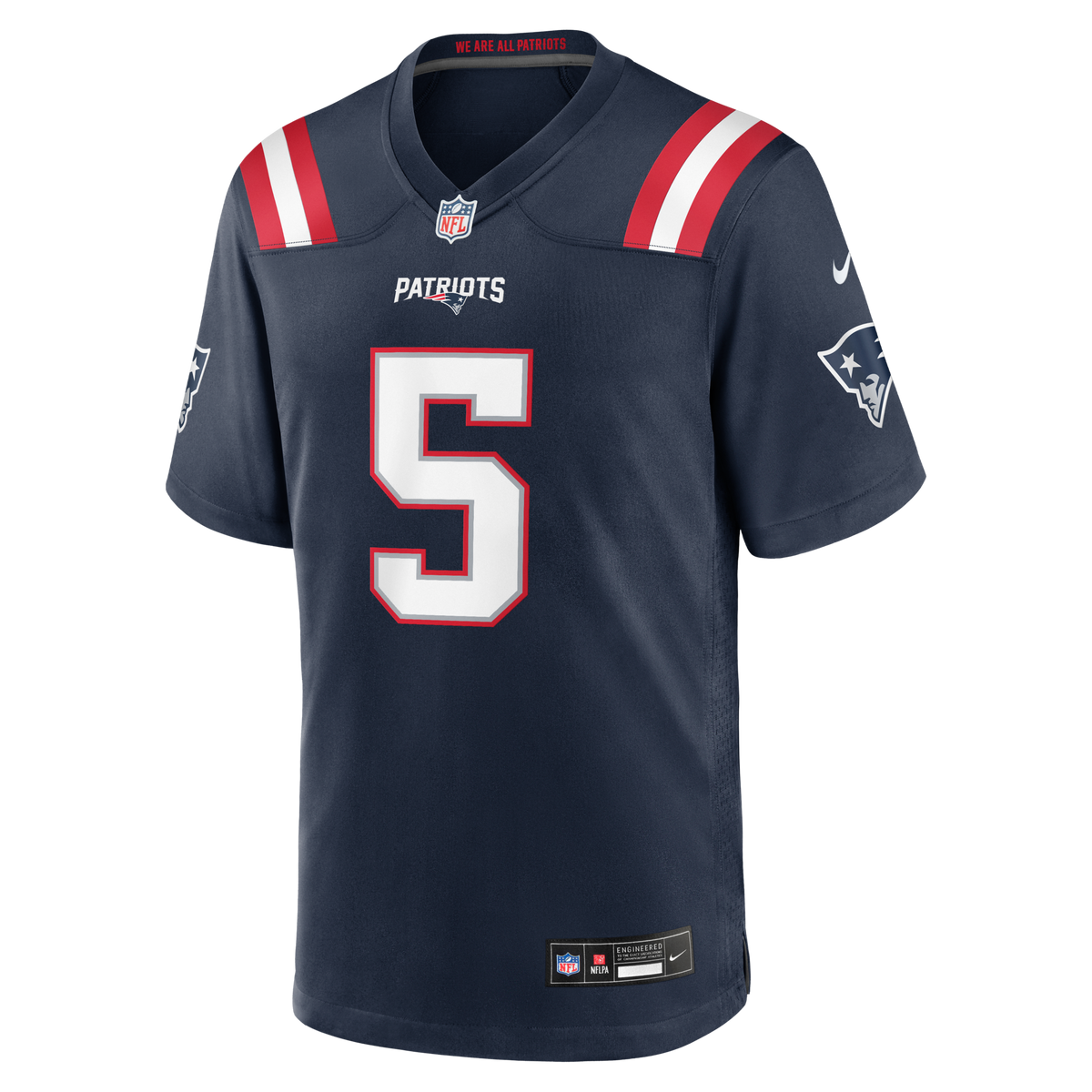 New England Patriots Dre'Mont Jones Nike Navy Team Game Jersey