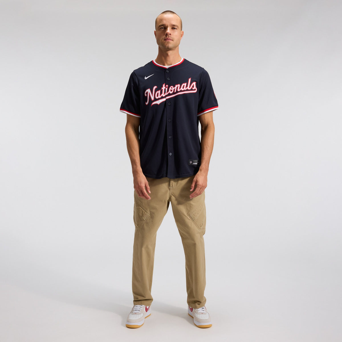 Washington Nationals James Wood Nike Navy Alternate Limited Player Jersey