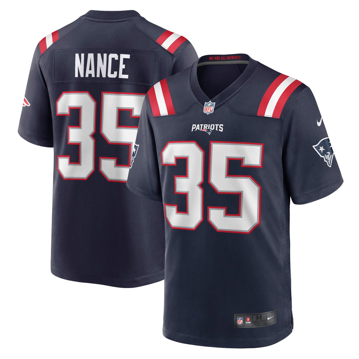 New England Patriots Jim Nance Nike Navy Retired Player Jersey