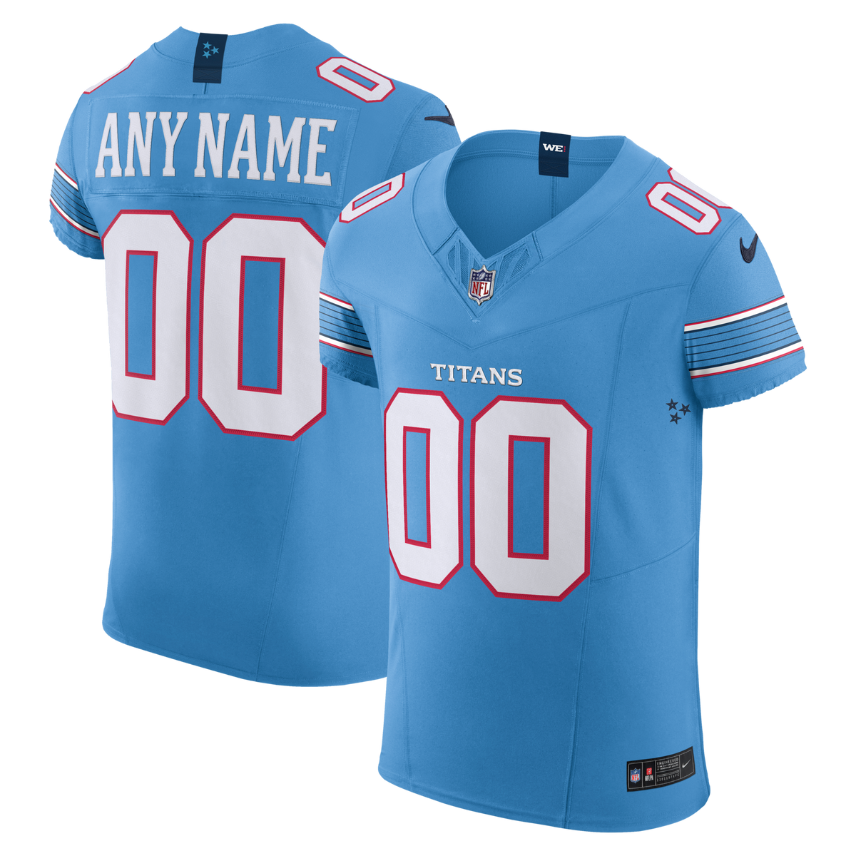 Tennessee Titans Nike Light Blue Vapor F.U.S.E. Elite Custom Jersey