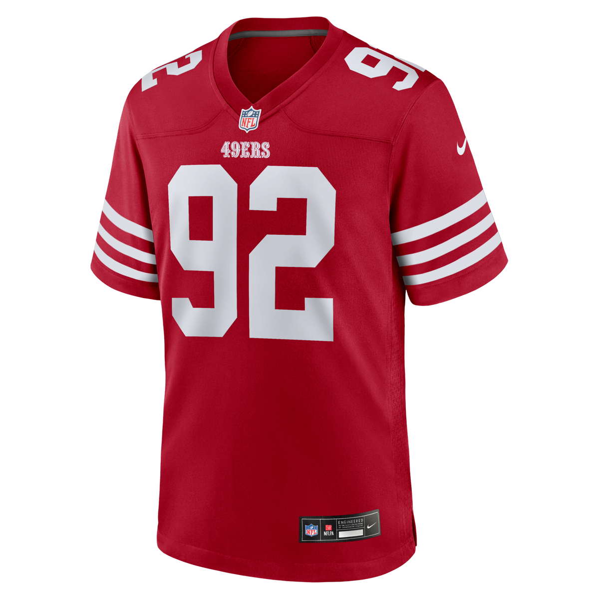 San Francisco 49ers Osa Odighizuwa Nike Scarlet Team Game Jersey