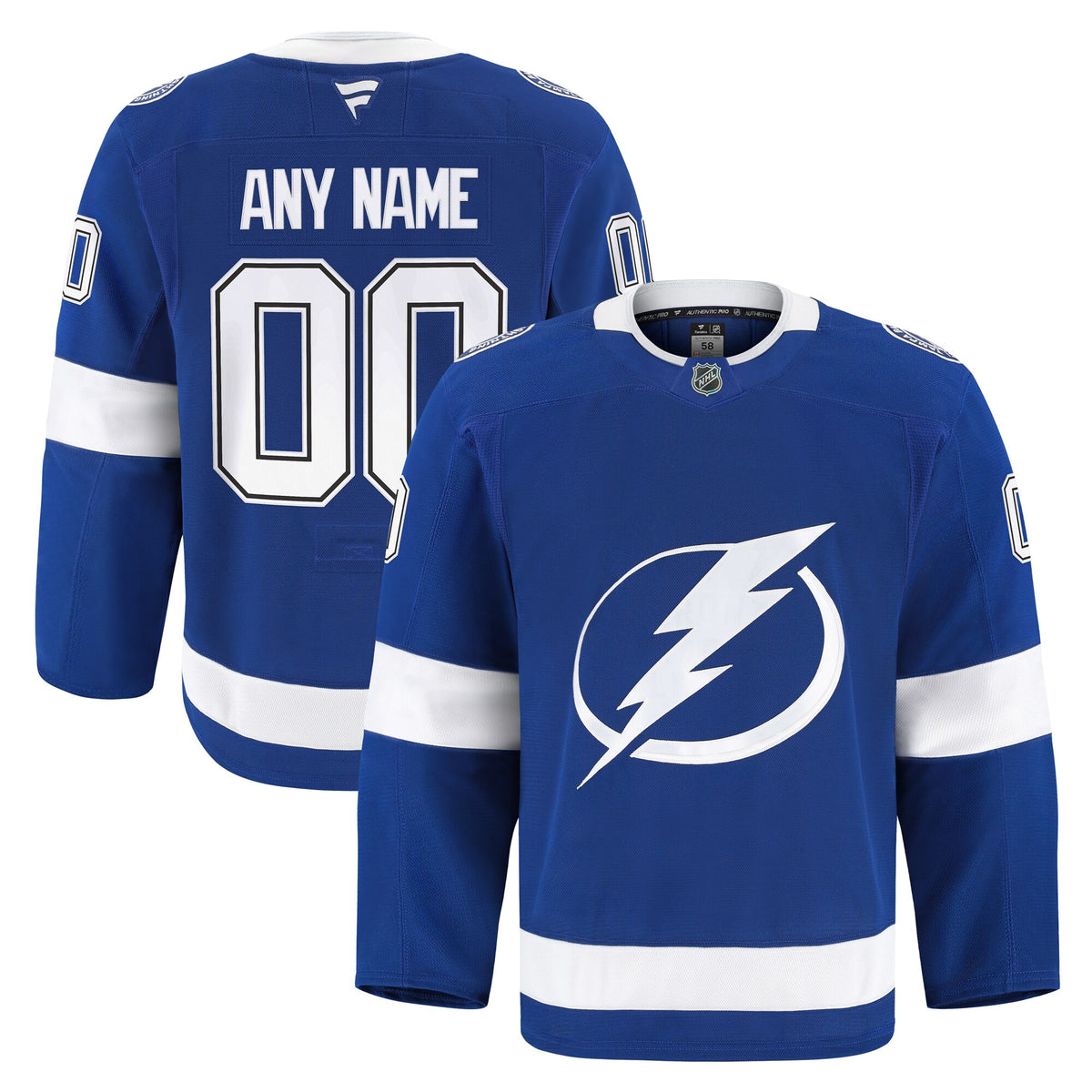Tampa Bay Lightning Fanatics Blue Home Authentic Pro Custom Jersey
