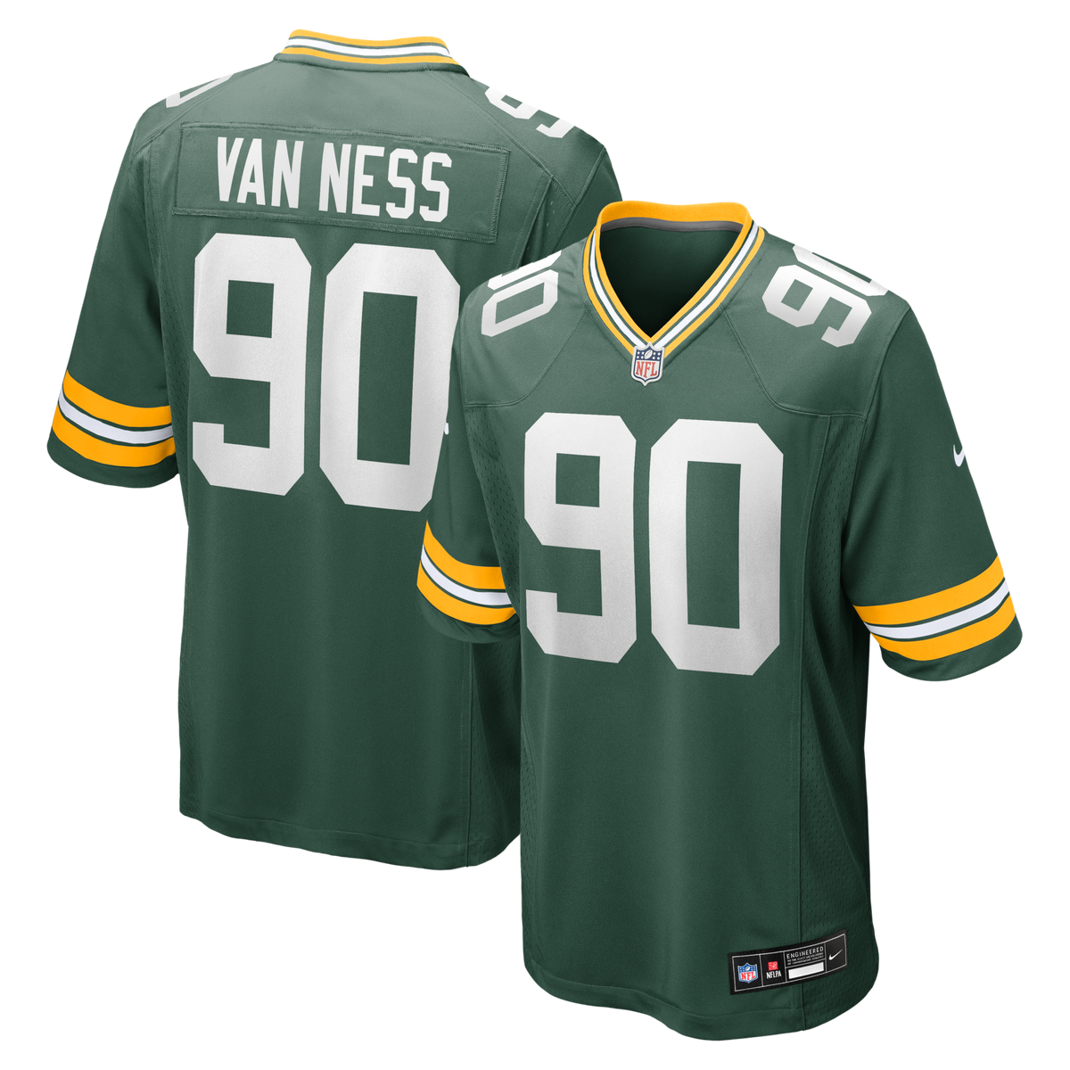 Green Bay Packers Lukas Van Ness Nike Green Game Jersey