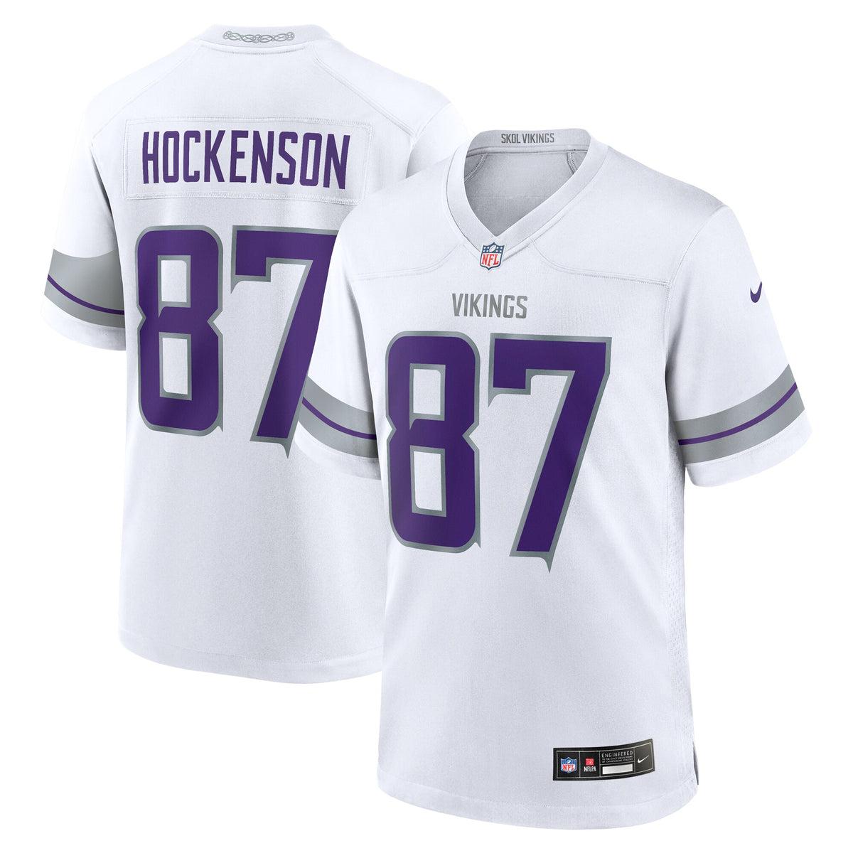 Minnesota Vikings T.J. Hockenson Nike White Alternate Game Player Jersey