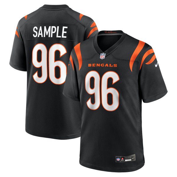 Cincinnati Bengals Cam Sample Nike Black Game Jersey