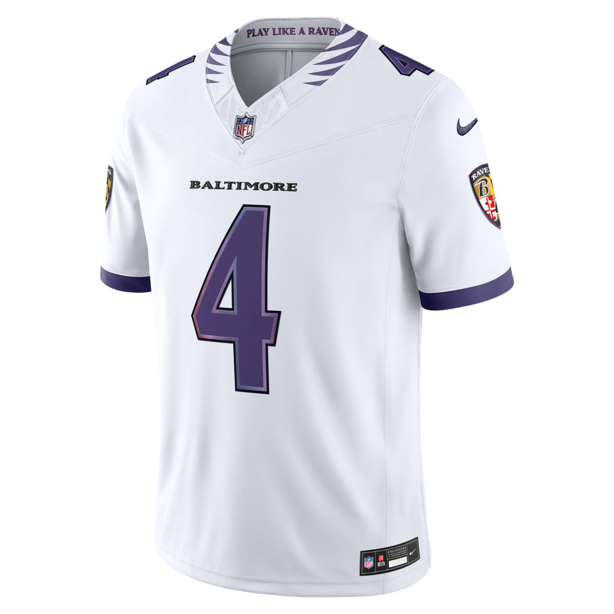 Baltimore Ravens Zay Flowers Nike White Vapor F.U.S.E. Stitched Limited Jersey