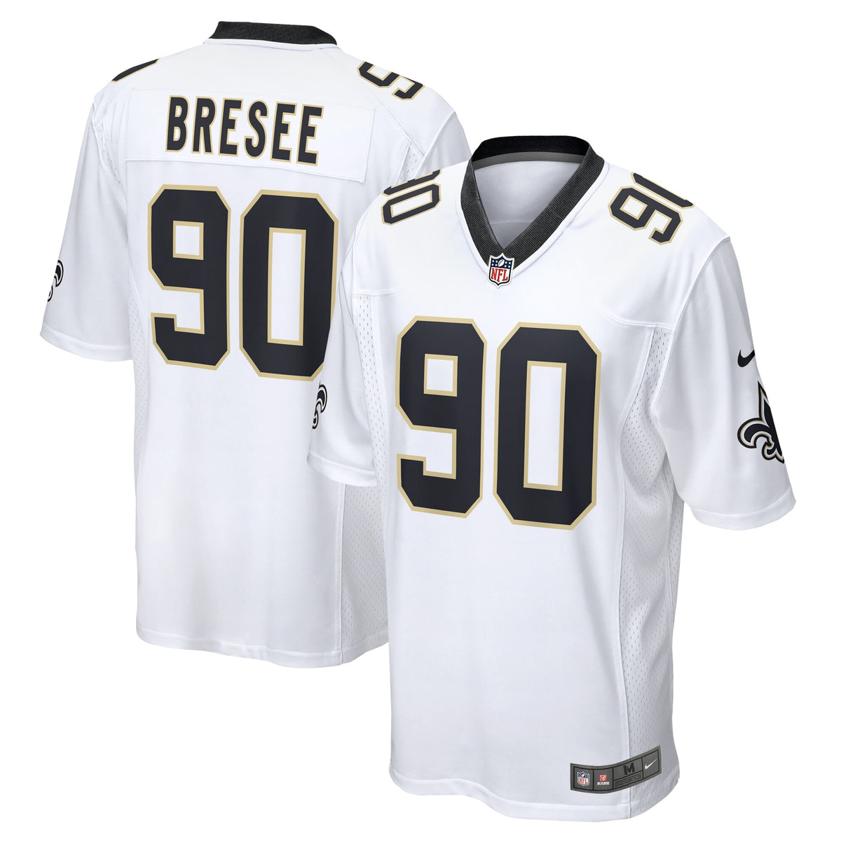 New Orleans Saints Bryan Bresee Nike White Game Jersey