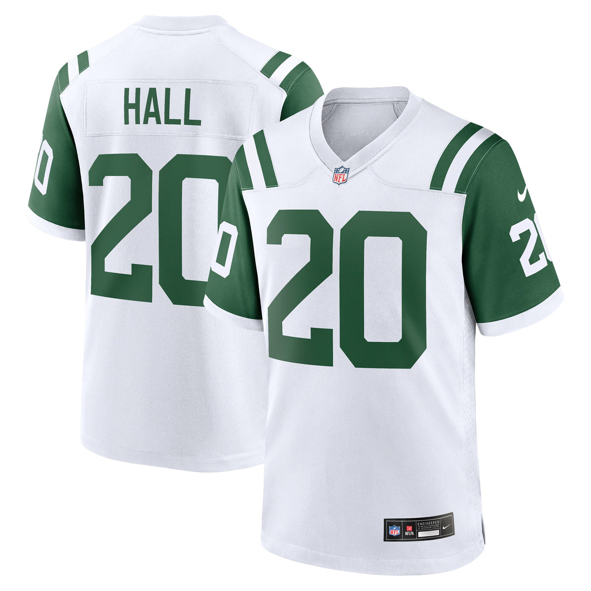 New York Jets Breece Hall Nike White Classic Alternate Game Jersey