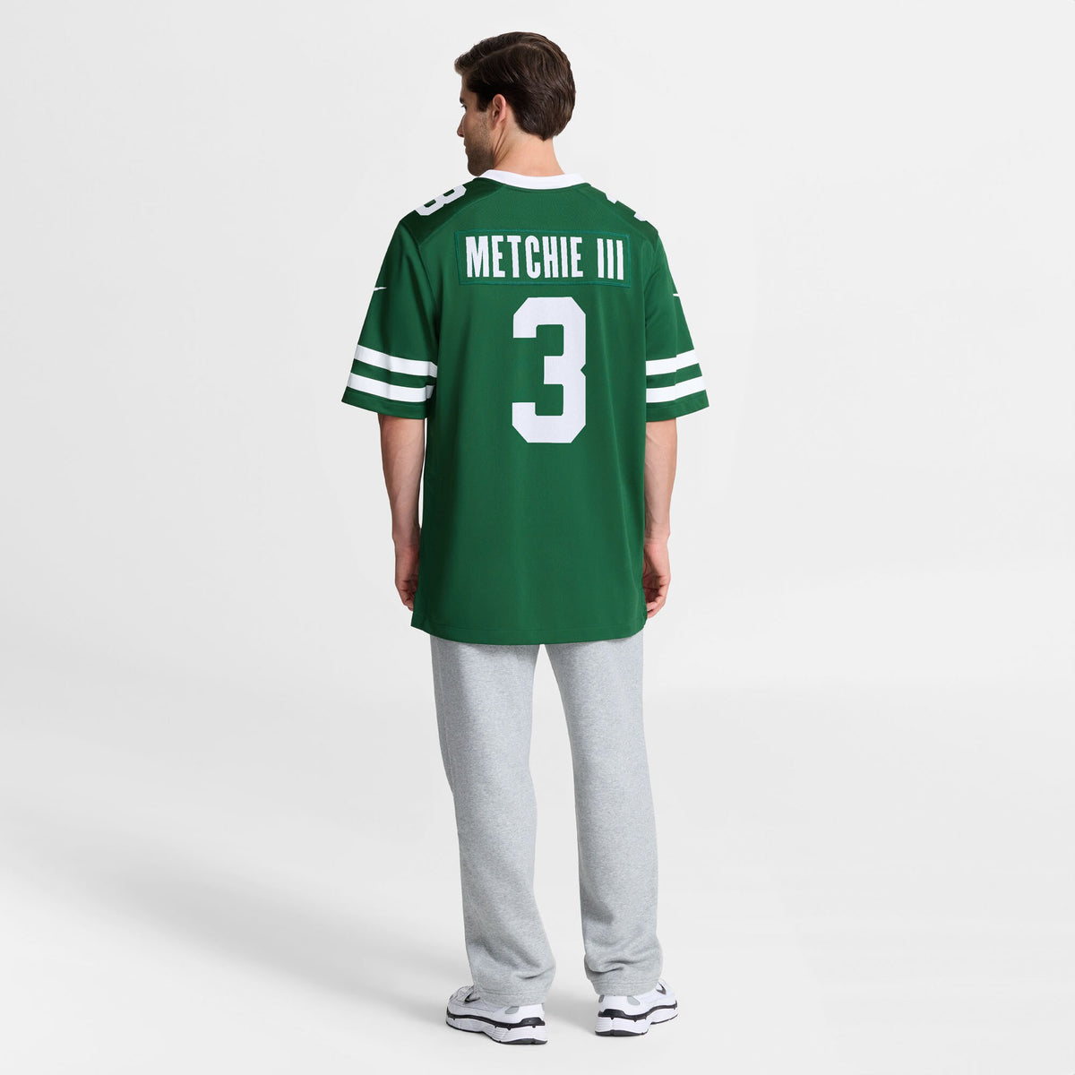 New York Jets John Metchie III Nike Legacy Green Team Game Jersey
