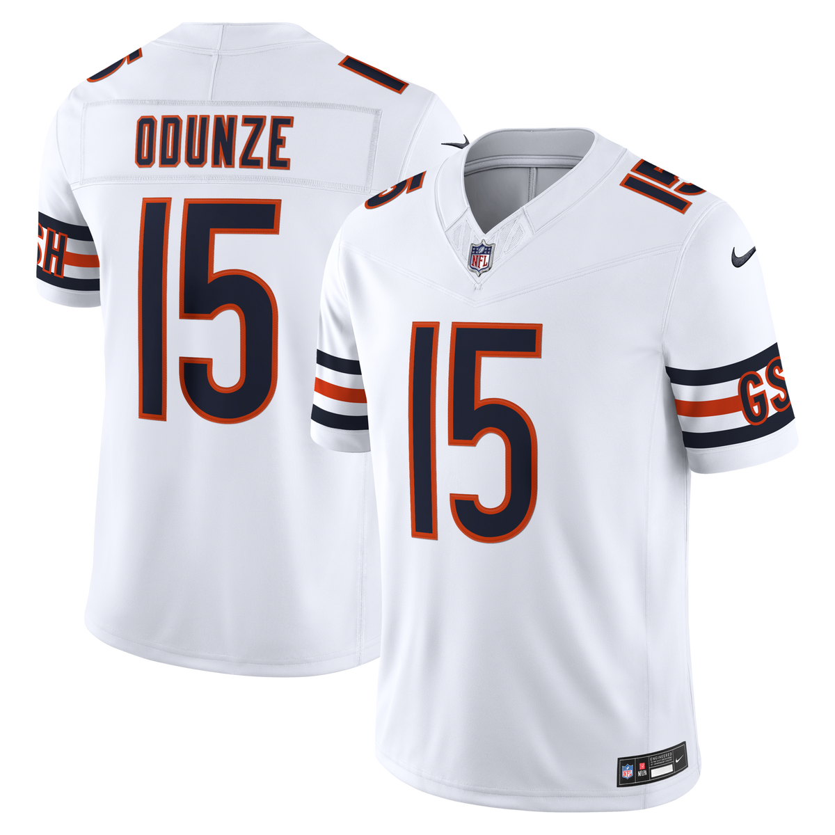 Chicago Bears Rome Odunze Nike White Vapor F.U.S.E. Stitched Limited Jersey