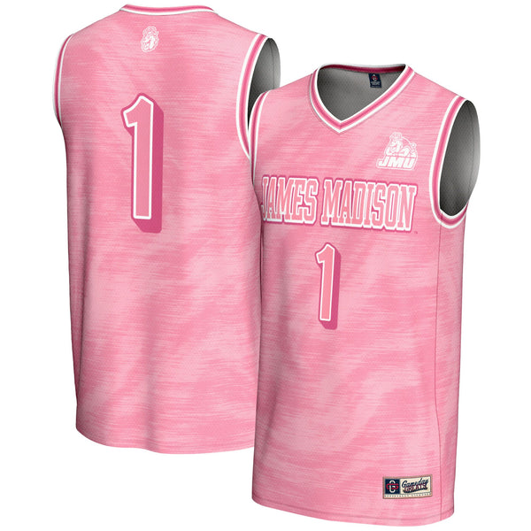#1 James Madison Dukes GameDay Greats Lightweight Basketball Fashion Jersey - Pink