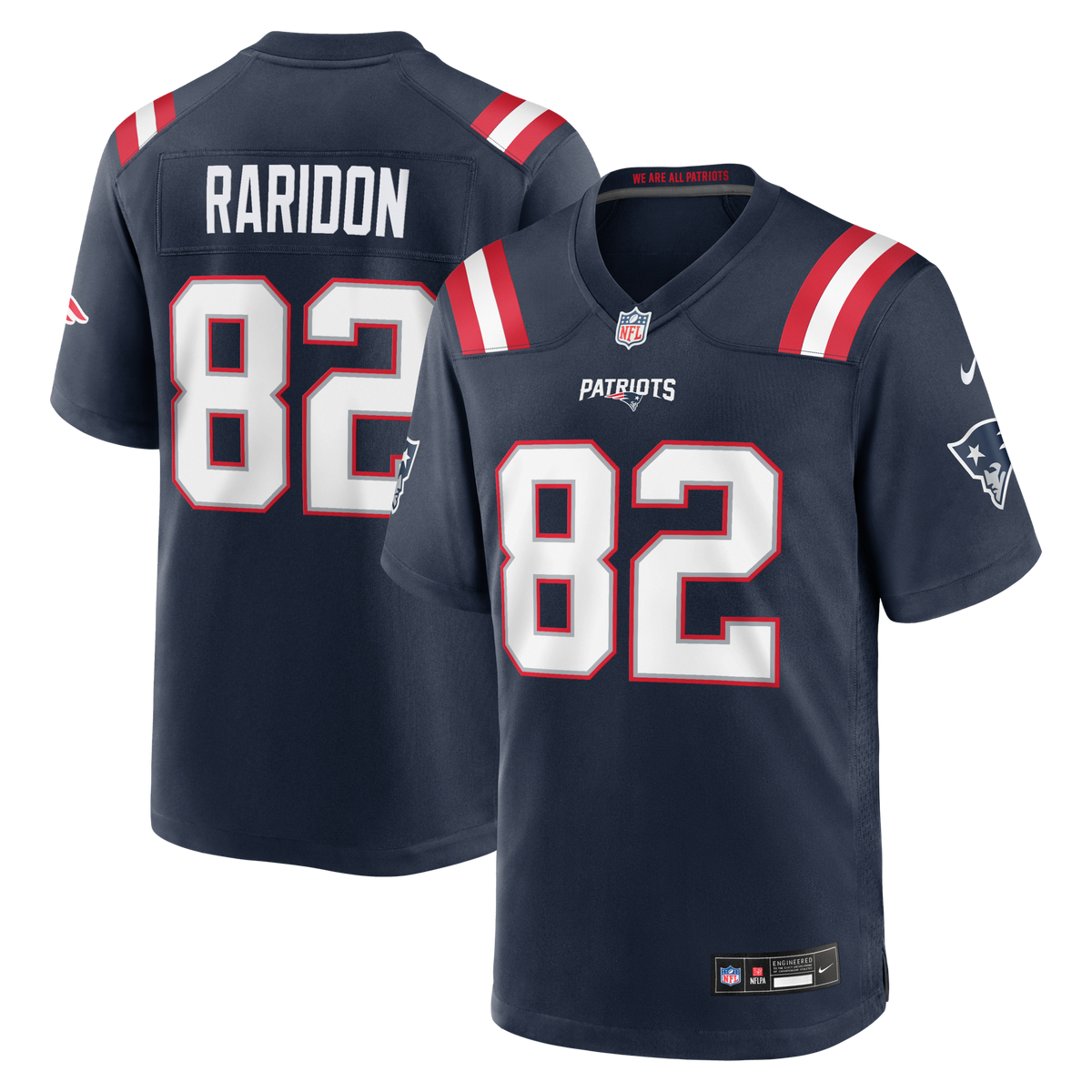 New England Patriots Eli Raridon Nike Navy Team Game Jersey