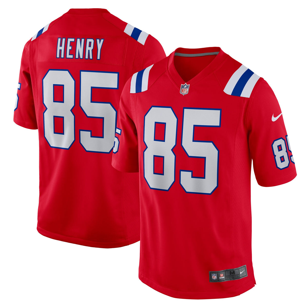 New England Patriots Hunter Henry Nike Red Game Alternate Jersey