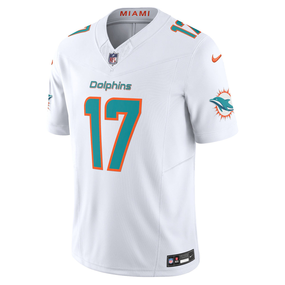 Miami Dolphins Jaylen Waddle Nike White Vapor F.U.S.E. Limited Jersey