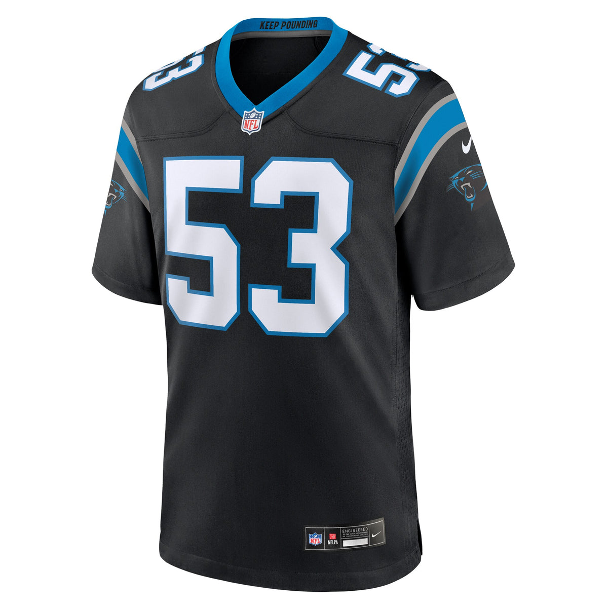 Carolina Panthers Claudin Cherelus Nike Black Team Game Jersey