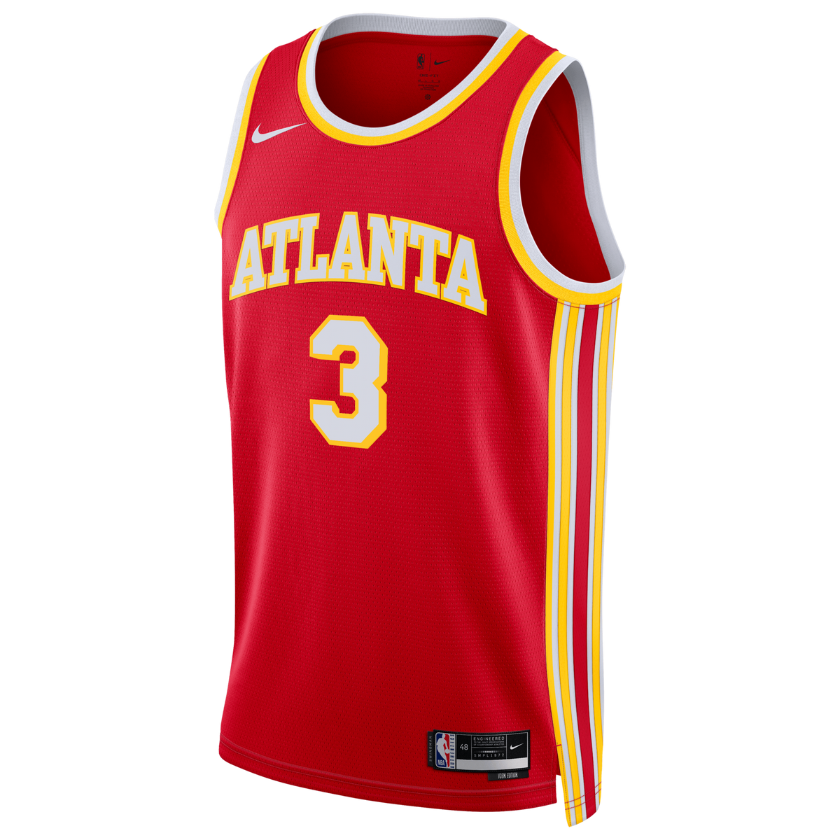 Atlanta Hawks Nike Icon Edition Swingman Jersey - Red - CJ McCollum -