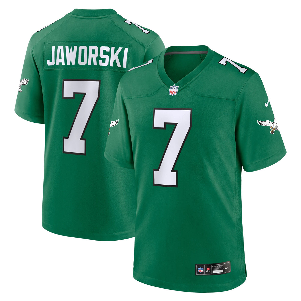Philadelphia Eagles Ron Jaworski Nike Kelly Green Retired Player Alternate Game Jersey