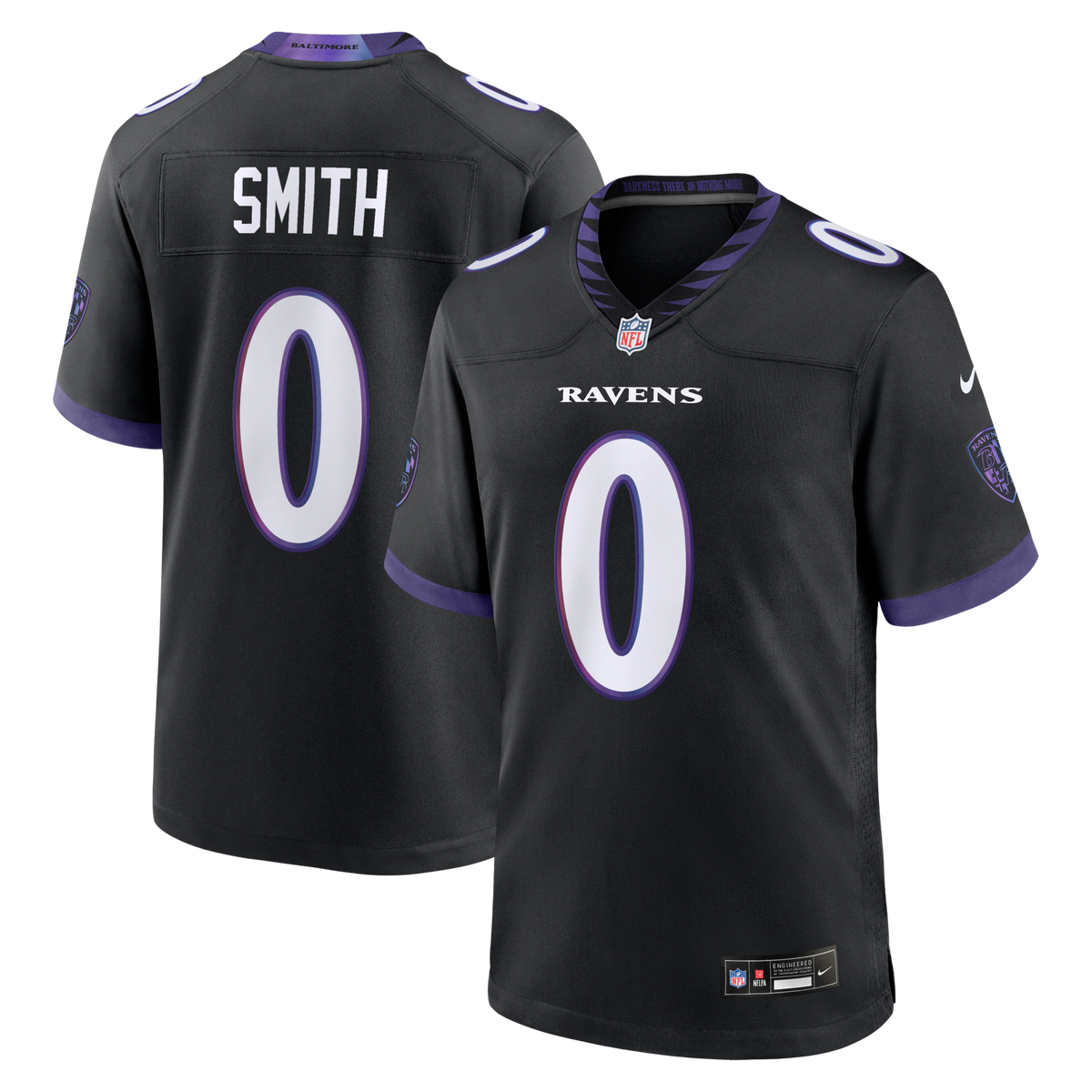 Baltimore Ravens Roquan Smith Nike Black Alternate Game Jersey
