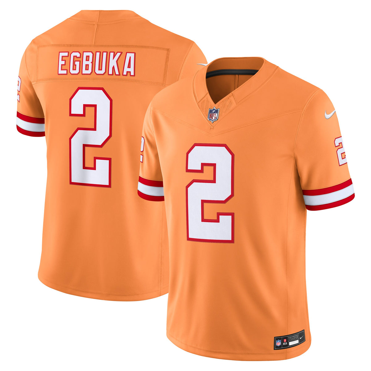 Tampa Bay Buccaneers Emeka Egbuka Nike Creamsicle Alternate Vapor F.U.S.E. Stitched Limited Jersey