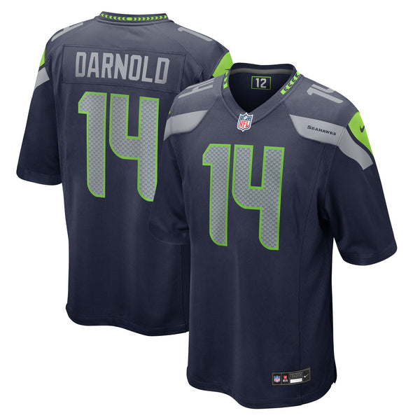 Seattle Seahawks Sam Darnold Nike College Navy Team Game Jersey