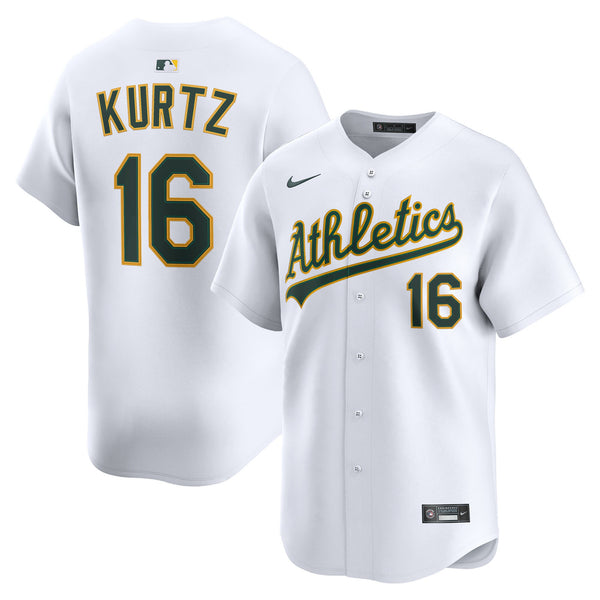 Athletics Nick Kurtz Nike White Home Limited Player Jersey
