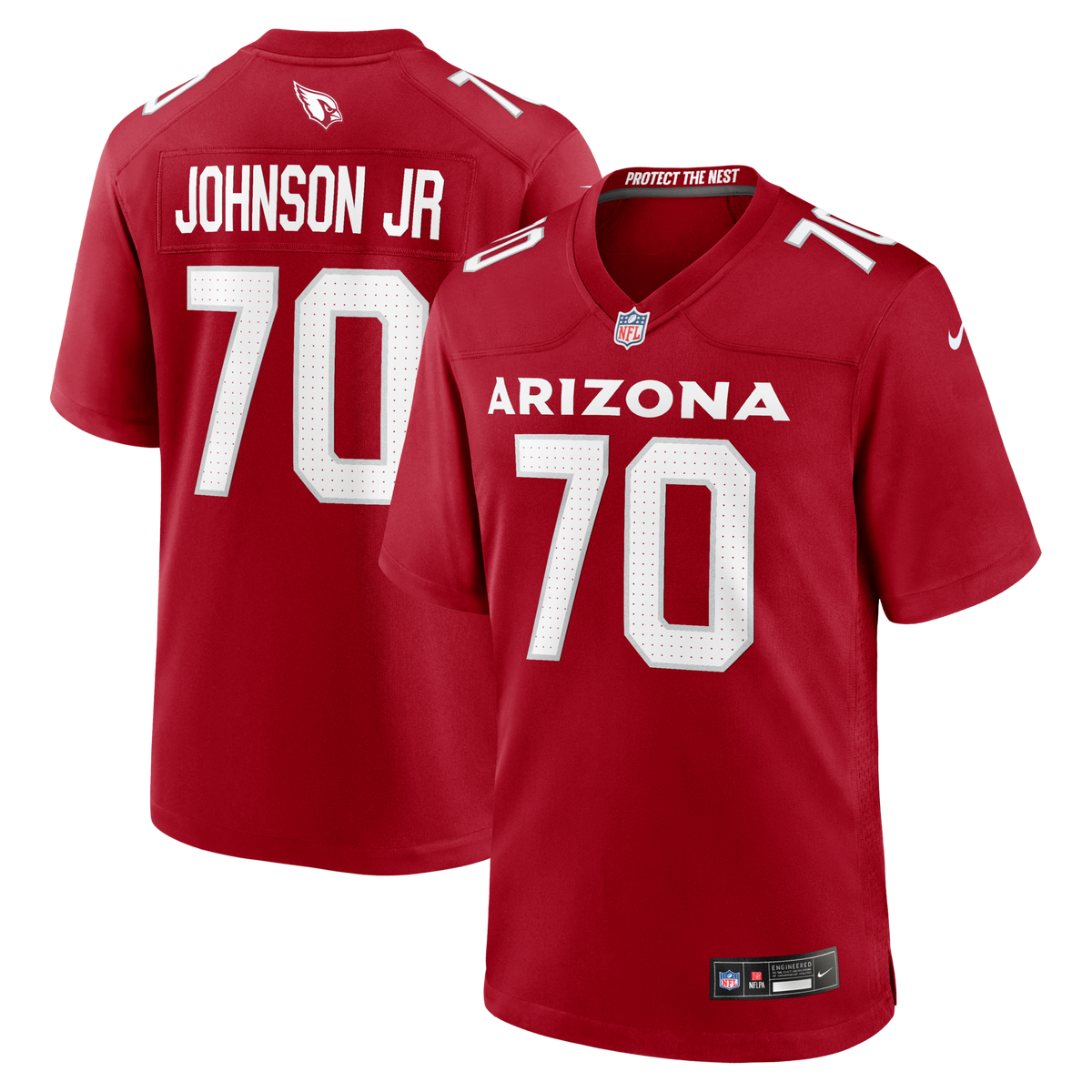 Arizona Cardinals Paris Johnson Jr. Nike Cardinal Game Jersey
