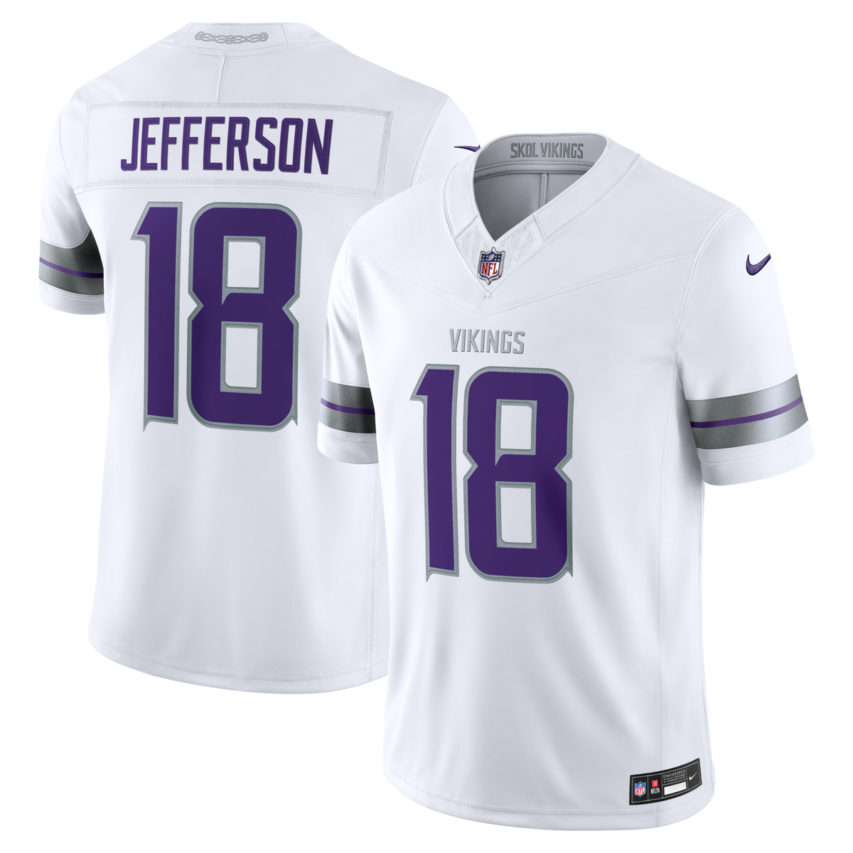 Minnesota Vikings Justin Jefferson Nike White Alternate Vapor F.U.S.E. Stitched Limited Jersey