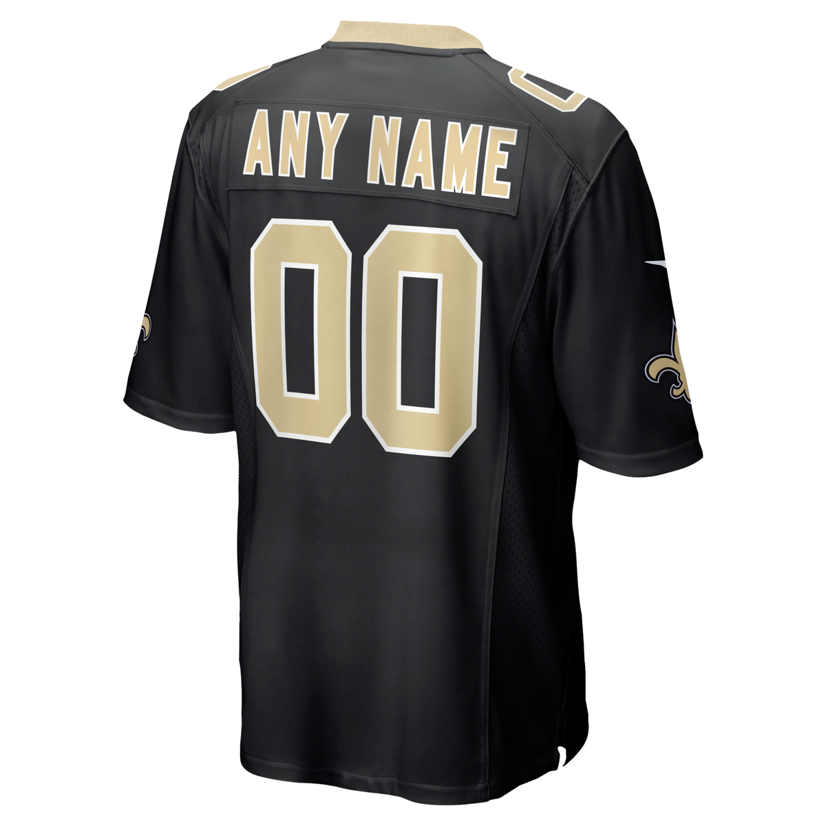 New Orleans Saints Nike Black Custom Game Jersey