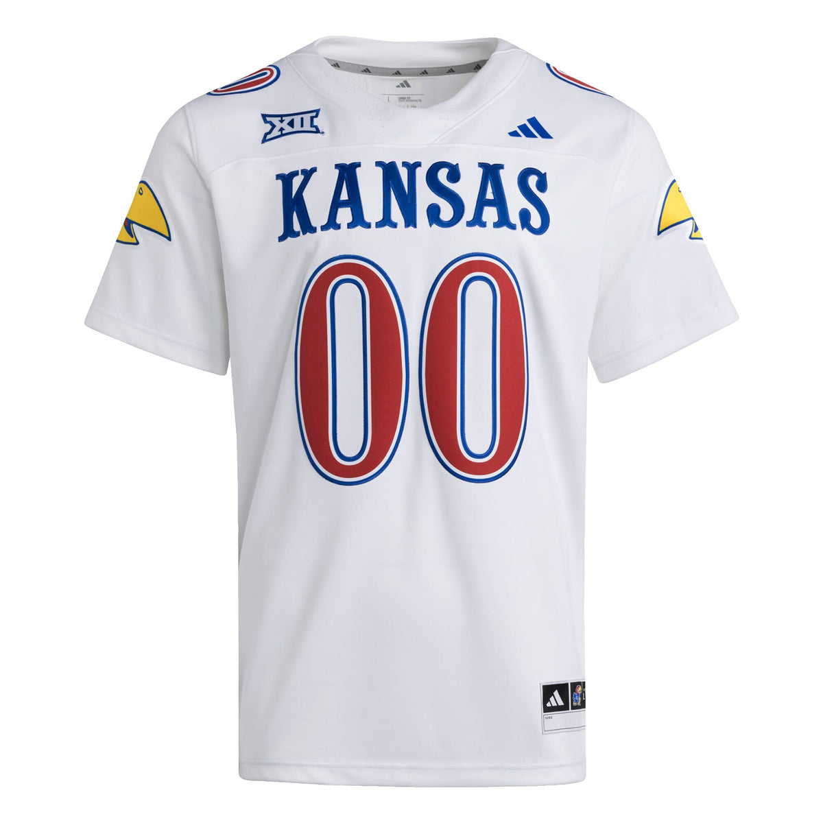 #00 Kansas Jayhawks adidas Premier Strategy Jersey - White