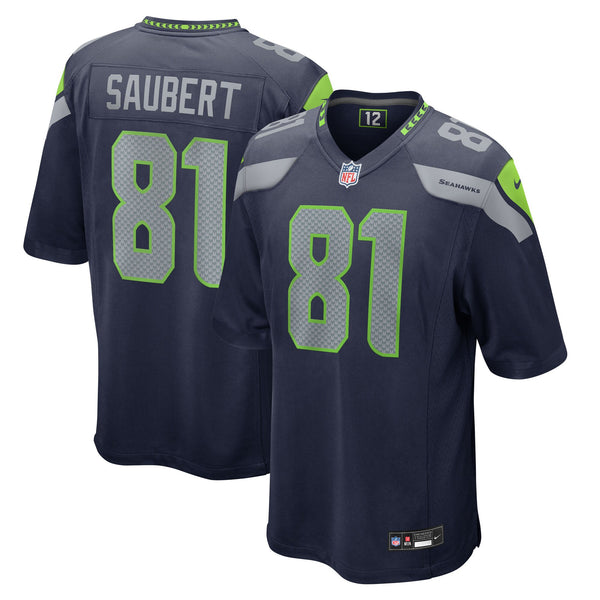 Seattle Seahawks Eric Saubert Nike College Navy Team Game Jersey