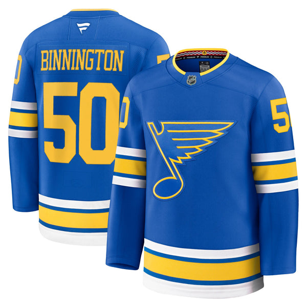 St. Louis Blues Jordan Binnington Fanatics Blue Home Premium Player Jersey