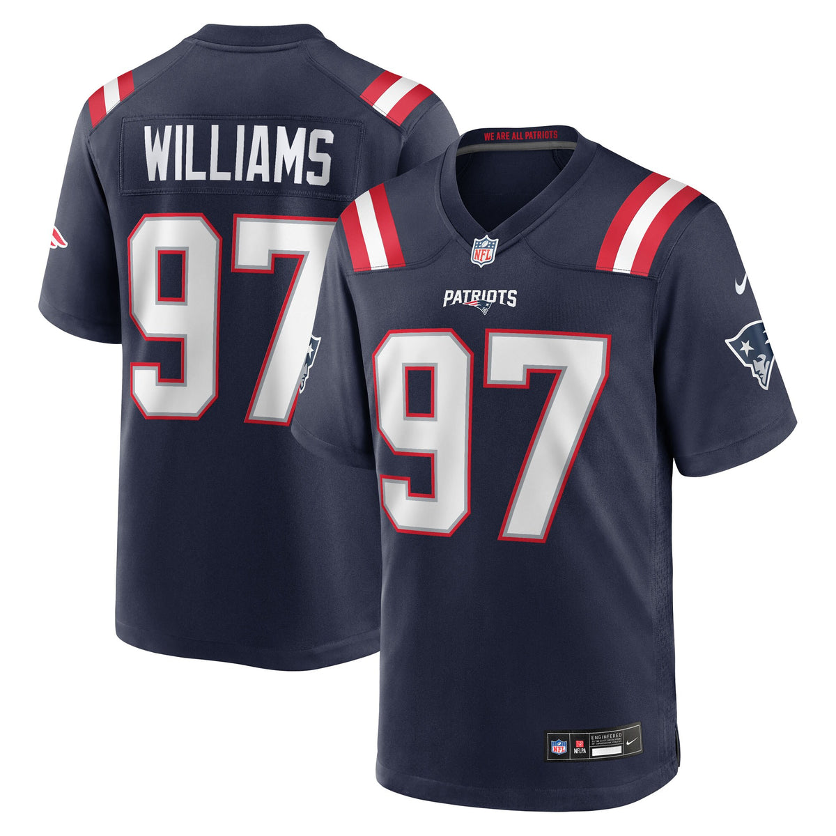 New England Patriots Milton Williams Nike Navy Game Player Jersey