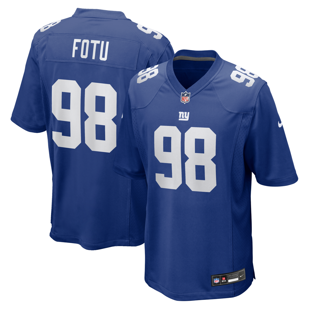 New York Giants Leki Fotu Nike Royal Team Game Jersey
