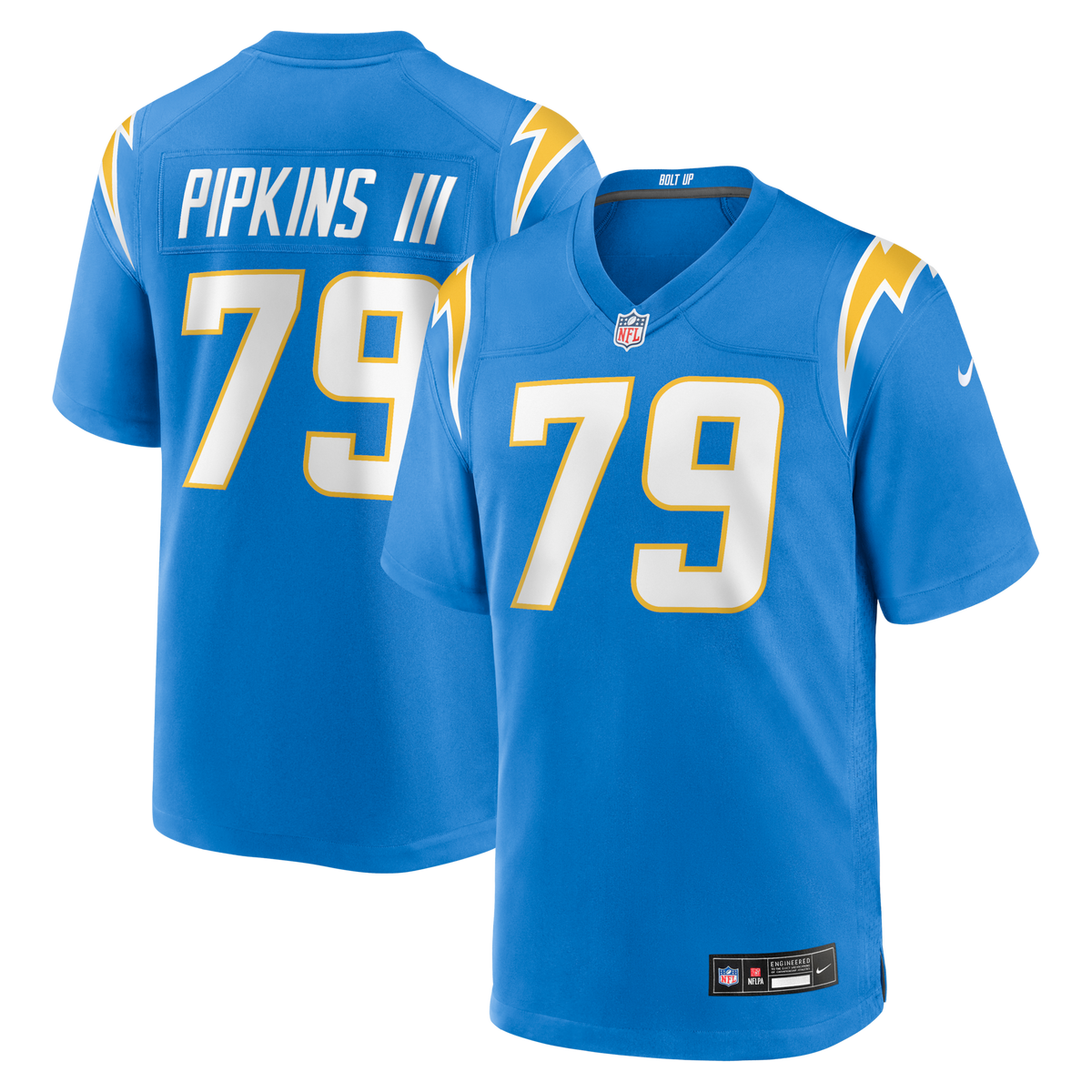 Los Angeles Chargers Trey Pipkins III Nike Powder Blue Game Jersey