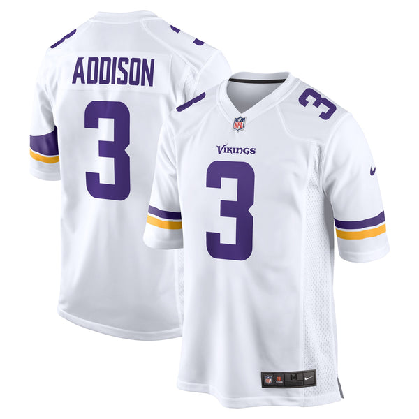 Minnesota Vikings Jordan Addison Nike White Away Game Jersey