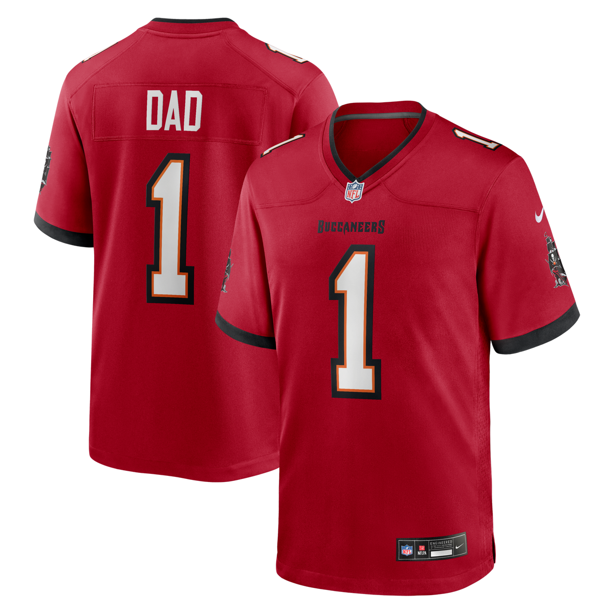 Tampa Bay Buccaneers Number 1 Dad Nike Red Game Jersey