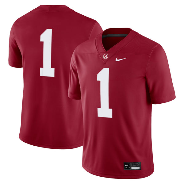 #1 Alabama Crimson Tide Nike Game Jersey - Crimson