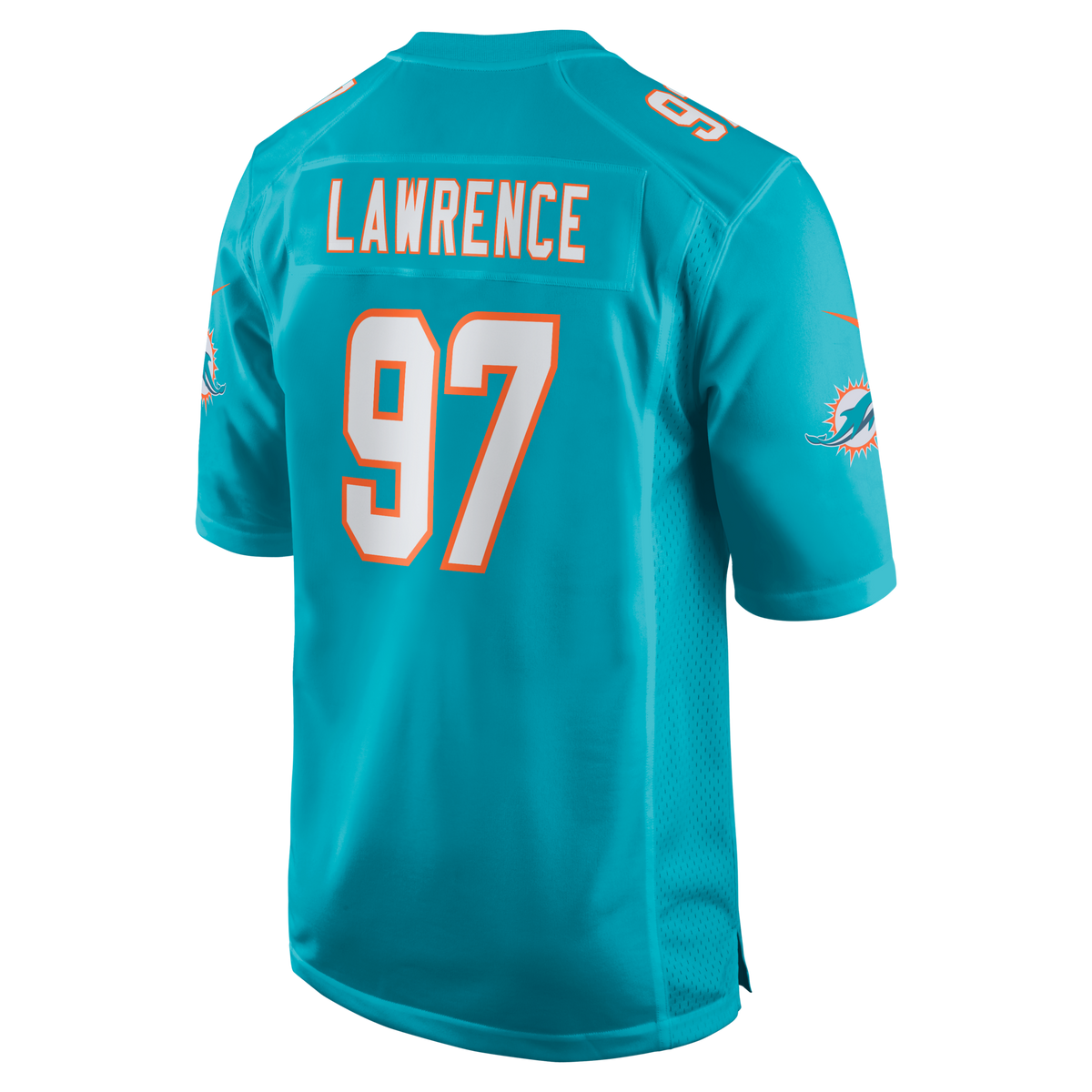 Miami Dolphins Rashard Lawrence Nike Aqua Team Game Jersey